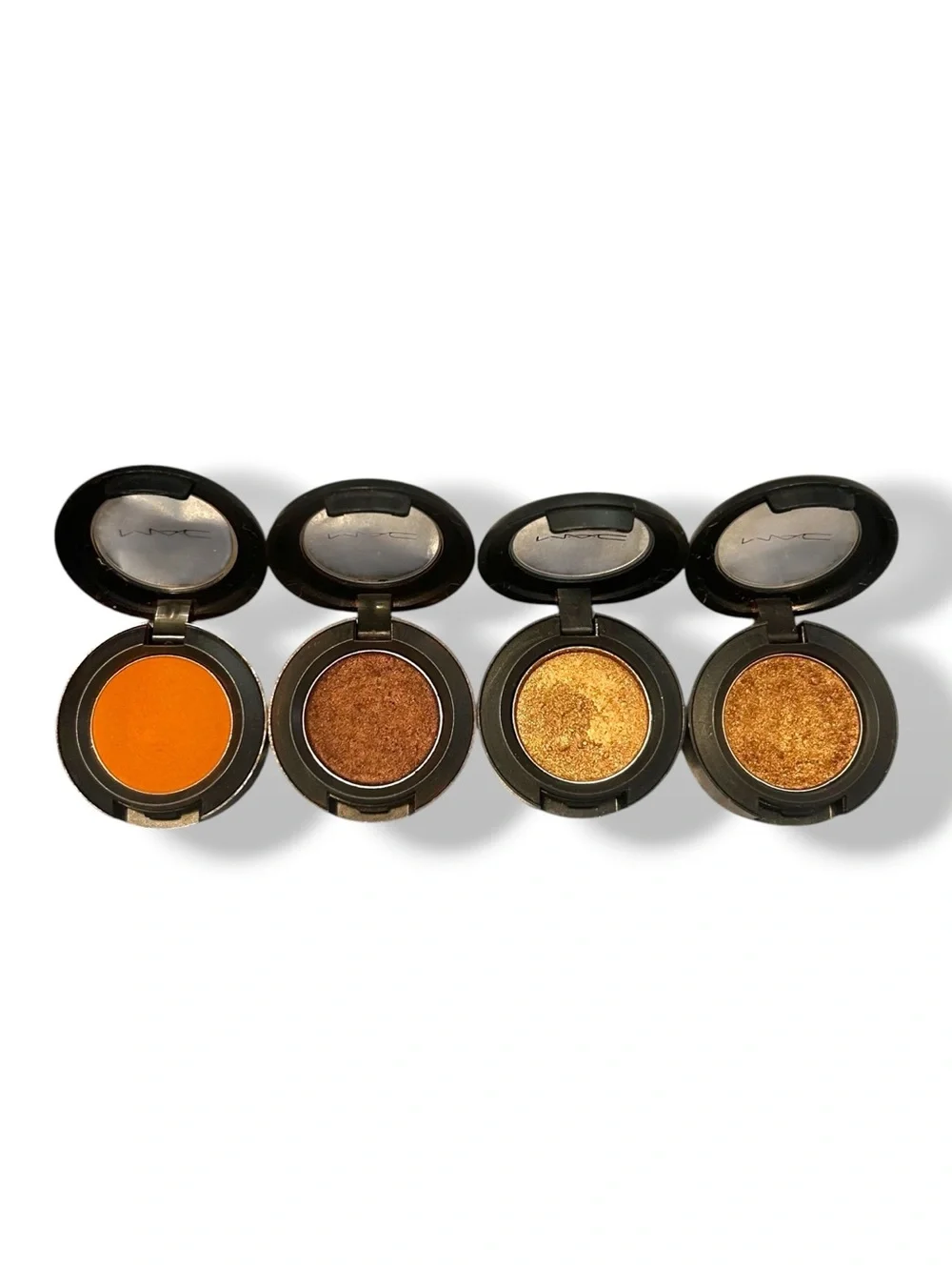 MAC cosmetics eyeshadow lot discontinued CASINO, RULE, ANTIQUED, AMBER LIGHTS